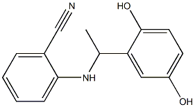 2-{[1-(2,5-dihydroxyphenyl)ethyl]amino}benzonitrile Struktur