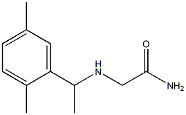 2-{[1-(2,5-dimethylphenyl)ethyl]amino}acetamide Struktur