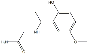 2-{[1-(2-hydroxy-5-methoxyphenyl)ethyl]amino}acetamide Struktur