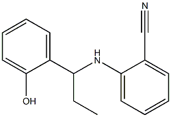 2-{[1-(2-hydroxyphenyl)propyl]amino}benzonitrile Struktur