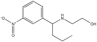 2-{[1-(3-nitrophenyl)butyl]amino}ethan-1-ol Struktur