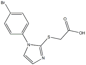 2-{[1-(4-bromophenyl)-1H-imidazol-2-yl]sulfanyl}acetic acid Struktur