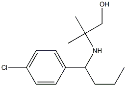 2-{[1-(4-chlorophenyl)butyl]amino}-2-methylpropan-1-ol Struktur