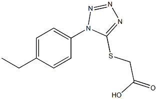 2-{[1-(4-ethylphenyl)-1H-1,2,3,4-tetrazol-5-yl]sulfanyl}acetic acid Struktur