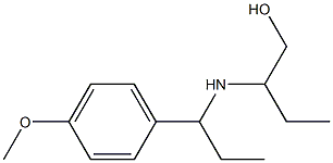 2-{[1-(4-methoxyphenyl)propyl]amino}butan-1-ol Struktur