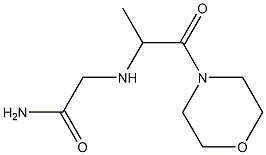 2-{[1-(morpholin-4-yl)-1-oxopropan-2-yl]amino}acetamide Struktur