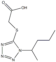 2-{[1-(pentan-2-yl)-1H-1,2,3,4-tetrazol-5-yl]sulfanyl}acetic acid Struktur