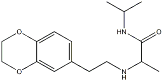 2-{[2-(2,3-dihydro-1,4-benzodioxin-6-yl)ethyl]amino}-N-(propan-2-yl)propanamide Struktur