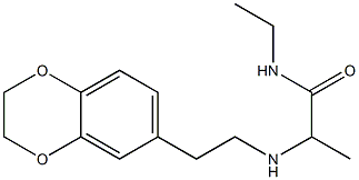 2-{[2-(2,3-dihydro-1,4-benzodioxin-6-yl)ethyl]amino}-N-ethylpropanamide Struktur