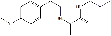 2-{[2-(4-methoxyphenyl)ethyl]amino}-N-(2-methylpropyl)propanamide Struktur