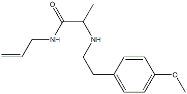 2-{[2-(4-methoxyphenyl)ethyl]amino}-N-(prop-2-en-1-yl)propanamide Struktur