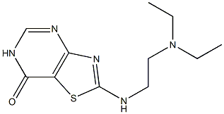 2-{[2-(diethylamino)ethyl]amino}[1,3]thiazolo[4,5-d]pyrimidin-7(6H)-one Struktur