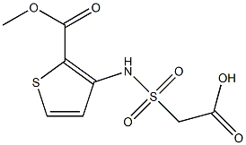 2-{[2-(methoxycarbonyl)thiophen-3-yl]sulfamoyl}acetic acid Struktur