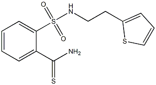 2-{[2-(thiophen-2-yl)ethyl]sulfamoyl}benzene-1-carbothioamide Struktur