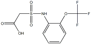 2-{[2-(trifluoromethoxy)phenyl]sulfamoyl}acetic acid Struktur