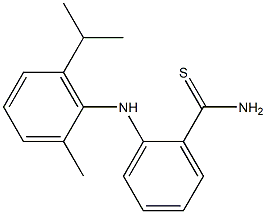 2-{[2-methyl-6-(propan-2-yl)phenyl]amino}benzene-1-carbothioamide Struktur