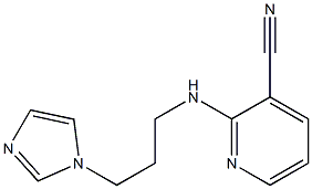 2-{[3-(1H-imidazol-1-yl)propyl]amino}pyridine-3-carbonitrile Struktur