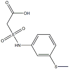 2-{[3-(methylsulfanyl)phenyl]sulfamoyl}acetic acid Struktur