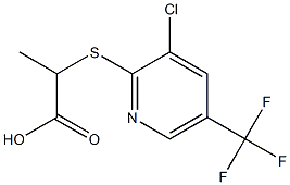 2-{[3-chloro-5-(trifluoromethyl)pyridin-2-yl]thio}propanoic acid Struktur