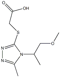 2-{[4-(1-methoxypropan-2-yl)-5-methyl-4H-1,2,4-triazol-3-yl]sulfanyl}acetic acid Struktur