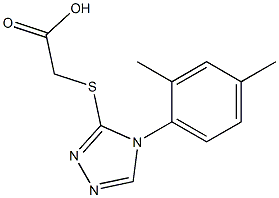 2-{[4-(2,4-dimethylphenyl)-4H-1,2,4-triazol-3-yl]sulfanyl}acetic acid Struktur