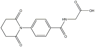 2-{[4-(2,6-dioxopiperidin-1-yl)phenyl]formamido}acetic acid Struktur