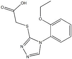 2-{[4-(2-ethoxyphenyl)-4H-1,2,4-triazol-3-yl]sulfanyl}acetic acid Struktur