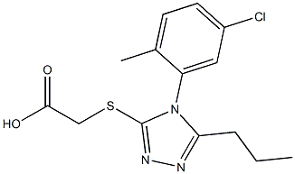 2-{[4-(5-chloro-2-methylphenyl)-5-propyl-4H-1,2,4-triazol-3-yl]sulfanyl}acetic acid Struktur