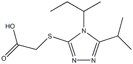 2-{[4-(butan-2-yl)-5-(propan-2-yl)-4H-1,2,4-triazol-3-yl]sulfanyl}acetic acid Struktur