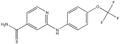 2-{[4-(trifluoromethoxy)phenyl]amino}pyridine-4-carbothioamide Struktur