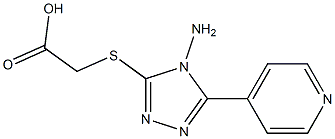 2-{[4-amino-5-(pyridin-4-yl)-4H-1,2,4-triazol-3-yl]sulfanyl}acetic acid Struktur