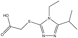 2-{[4-ethyl-5-(propan-2-yl)-4H-1,2,4-triazol-3-yl]sulfanyl}acetic acid Struktur