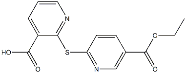 2-{[5-(ethoxycarbonyl)pyridin-2-yl]sulfanyl}pyridine-3-carboxylic acid Struktur