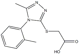 2-{[5-methyl-4-(2-methylphenyl)-4H-1,2,4-triazol-3-yl]sulfanyl}acetic acid Struktur