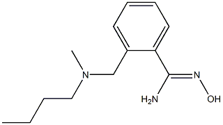 2-{[butyl(methyl)amino]methyl}-N'-hydroxybenzenecarboximidamide Struktur