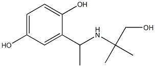 2-{1-[(1-hydroxy-2-methylpropan-2-yl)amino]ethyl}benzene-1,4-diol Struktur