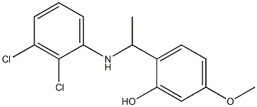 2-{1-[(2,3-dichlorophenyl)amino]ethyl}-5-methoxyphenol Struktur