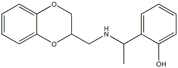 2-{1-[(2,3-dihydro-1,4-benzodioxin-2-ylmethyl)amino]ethyl}phenol Struktur