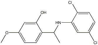 2-{1-[(2,5-dichlorophenyl)amino]ethyl}-5-methoxyphenol Struktur