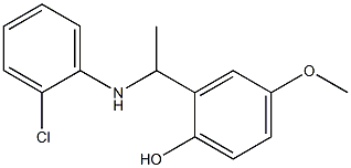 2-{1-[(2-chlorophenyl)amino]ethyl}-4-methoxyphenol Struktur