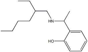 2-{1-[(2-ethylhexyl)amino]ethyl}phenol Struktur