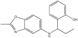 2-{1-[(2-methyl-1,3-benzoxazol-5-yl)amino]propyl}phenol Struktur