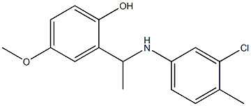 2-{1-[(3-chloro-4-methylphenyl)amino]ethyl}-4-methoxyphenol Struktur