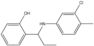 2-{1-[(3-chloro-4-methylphenyl)amino]propyl}phenol Struktur