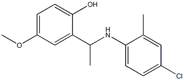 2-{1-[(4-chloro-2-methylphenyl)amino]ethyl}-4-methoxyphenol Struktur