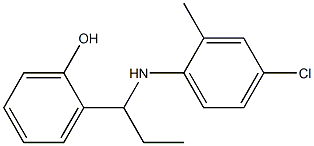 2-{1-[(4-chloro-2-methylphenyl)amino]propyl}phenol Struktur