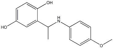 2-{1-[(4-methoxyphenyl)amino]ethyl}benzene-1,4-diol Struktur