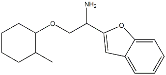 2-{1-amino-2-[(2-methylcyclohexyl)oxy]ethyl}-1-benzofuran Struktur