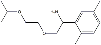 2-{1-amino-2-[2-(propan-2-yloxy)ethoxy]ethyl}-1,4-dimethylbenzene Struktur