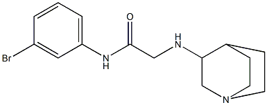 2-{1-azabicyclo[2.2.2]octan-3-ylamino}-N-(3-bromophenyl)acetamide Struktur